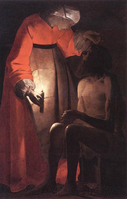LA TOUR, Georges de Job Mocked by his Wife Spain oil painting art